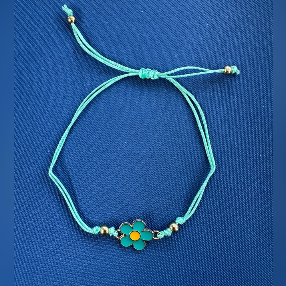 Turquoise Flower Bracelet Handmade